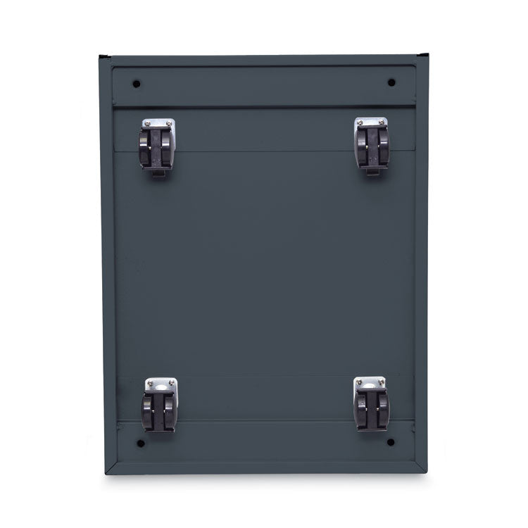 File Pedestal, Left Or Right, 3-Drawers: Box/box/file, Legal/letter, Charcoal, 14.96" X 19.29" X 27.75"