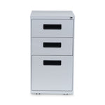 File Pedestal, Left Or Right, 3-Drawers: Box/box/file, Legal/letter, Light Gray, 14.96" X 19.29" X 27.75"