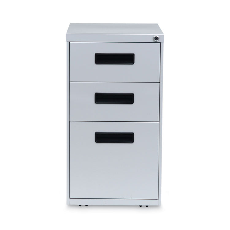 File Pedestal, Left Or Right, 3-Drawers: Box/box/file, Legal/letter, Light Gray, 14.96" X 19.29" X 27.75"