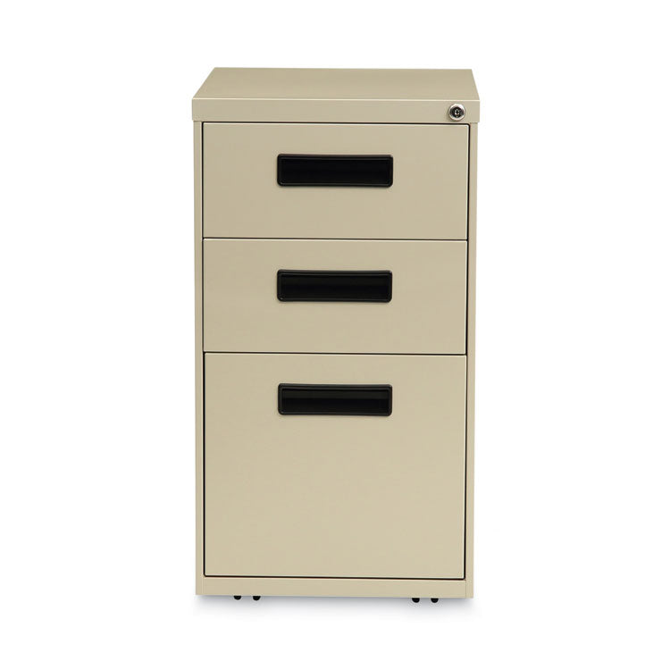 File Pedestal, Left Or Right, 3-Drawers: Box/box/file, Legal/letter, Putty, 14.96" X 19.29" X 27.75"