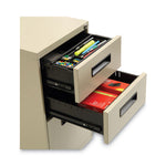 File Pedestal, Left Or Right, 3-Drawers: Box/box/file, Legal/letter, Putty, 14.96" X 19.29" X 27.75"