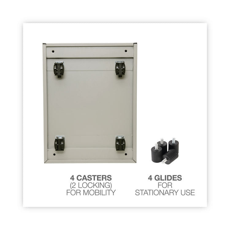File Pedestal, Left Or Right, 3-Drawers: Box/box/file, Legal/letter, Putty, 14.96" X 19.29" X 27.75"