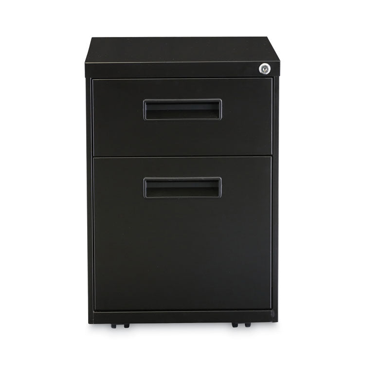 File Pedestal, Left Or Right, 2-Drawers: Box/file, Legal/letter, Black, 14.96" X 19.29" X 21.65"