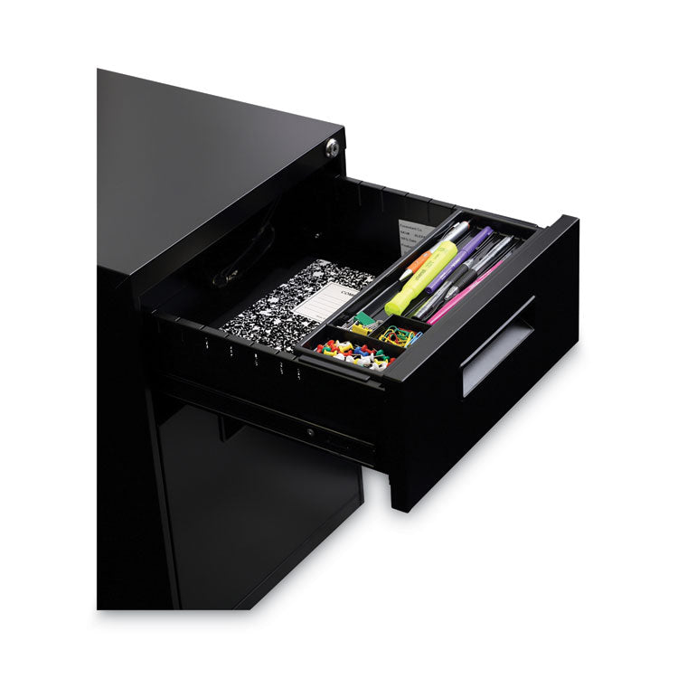 File Pedestal, Left Or Right, 2-Drawers: Box/file, Legal/letter, Black, 14.96" X 19.29" X 21.65"