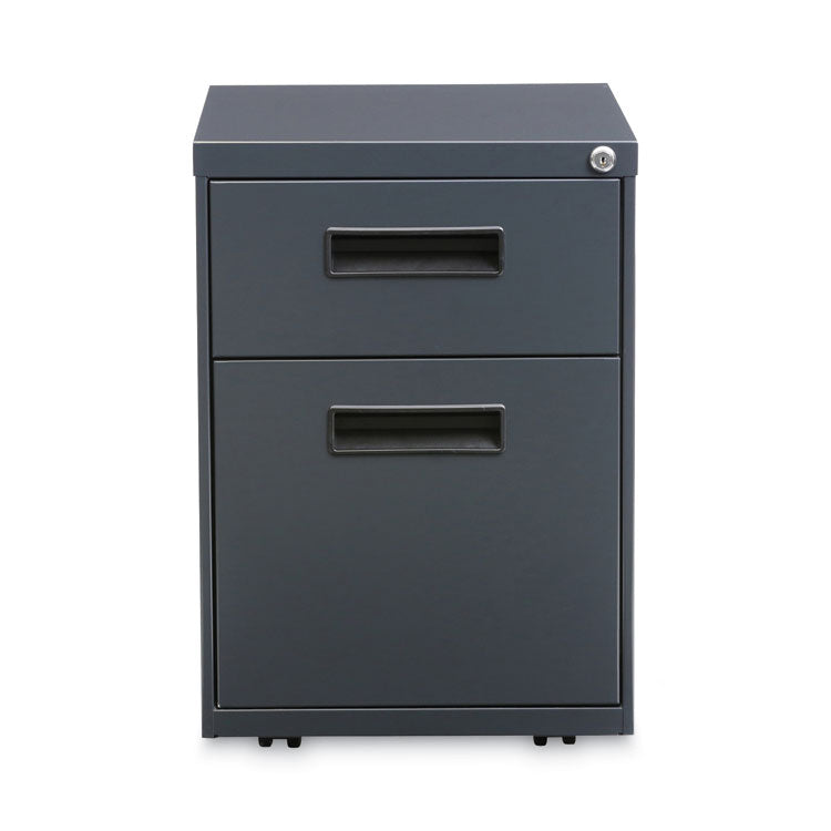 File Pedestal, Left Or Right, 2-Drawers: Box/file, Legal/letter, Charcoal, 14.96" X 19.29" X 21.65"