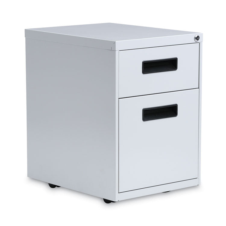 File Pedestal, Left Or Right, 2-Drawers: Box/file, Legal/letter, Light Gray, 14.96" X 19.29" X 21.65"