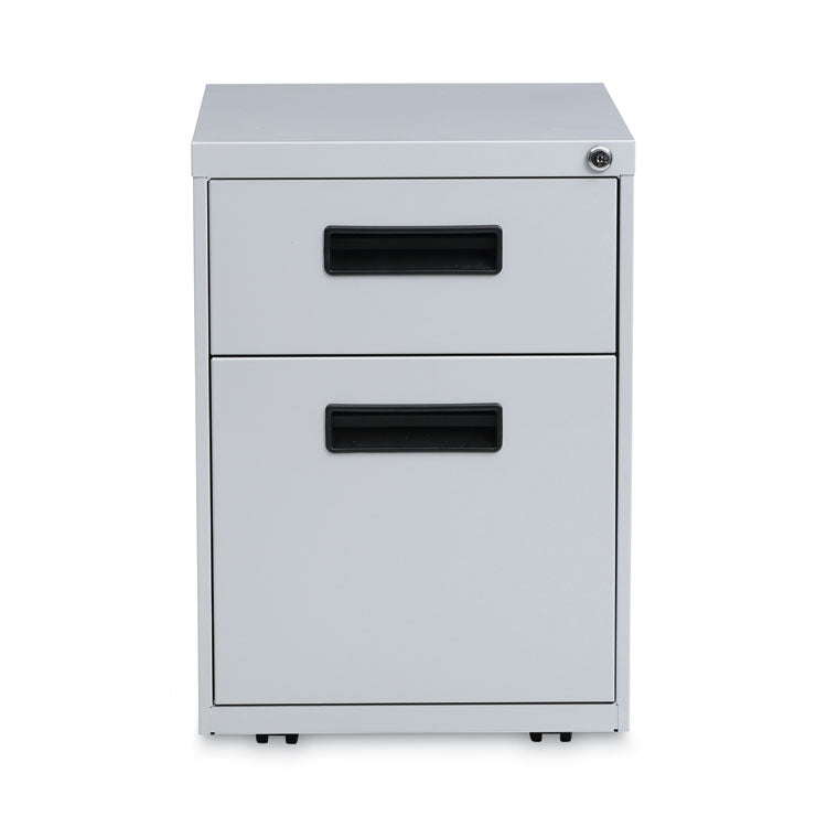File Pedestal, Left Or Right, 2-Drawers: Box/file, Legal/letter, Light Gray, 14.96" X 19.29" X 21.65"