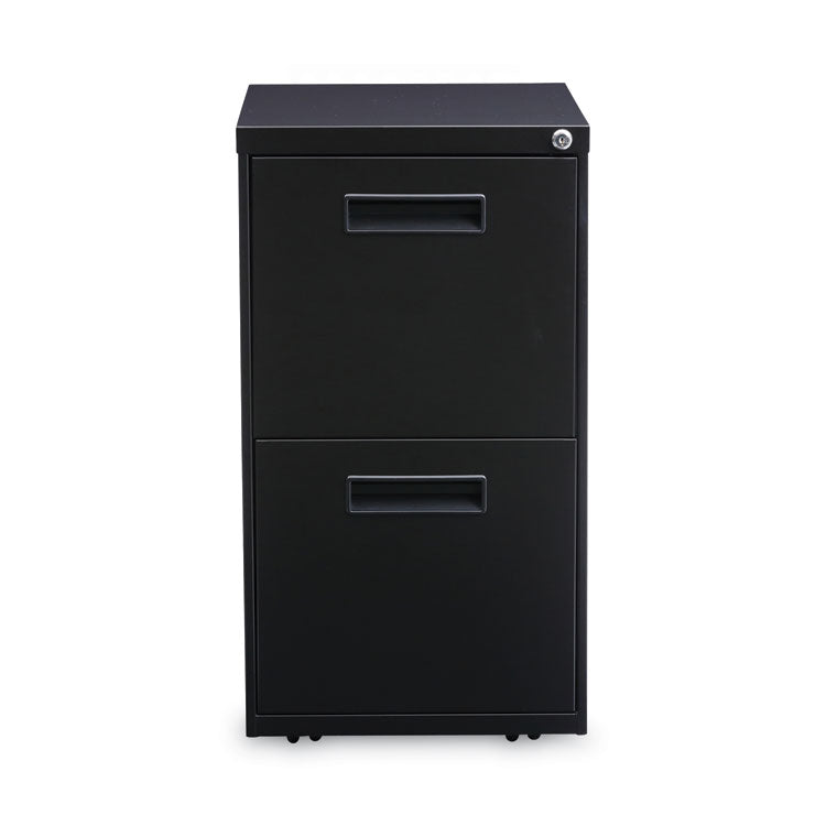 File Pedestal, Left Or Right, 2 Legal/letter-Size File Drawers, Black, 14.96" X 19.29" X 27.75"