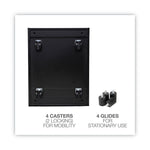 File Pedestal, Left Or Right, 2 Legal/letter-Size File Drawers, Black, 14.96" X 19.29" X 27.75"