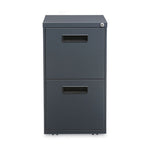 File Pedestal, Left Or Right, 2 Legal/letter-Size File Drawers, Charcoal, 14.96" X 19.29" X 27.75"