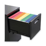 File Pedestal, Left Or Right, 2 Legal/letter-Size File Drawers, Charcoal, 14.96" X 19.29" X 27.75"