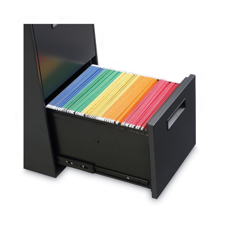 File Pedestal, Left Or Right, 2 Legal/letter-Size File Drawers, Charcoal, 14.96" X 19.29" X 27.75"