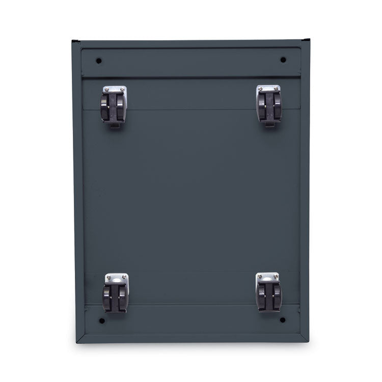 File Pedestal, Left Or Right, 2 Legal/letter-Size File Drawers, Charcoal, 14.96" X 19.29" X 27.75"