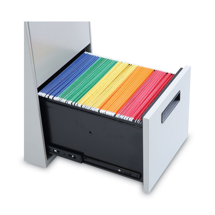 File Pedestal, Left Or Right, 2 Legal/letter-Size File Drawers, Light Gray, 14.96" X 19.29" X 27.75"