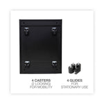 File Pedestal With Full-Length Pull, Left Or Right, 3-Drawers: Box/box/file, Legal/letter, Black, 14.96" X 19.29" X 27.75"