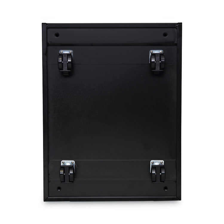 File Pedestal With Full-Length Pull, Left Or Right, 3-Drawers: Box/box/file, Legal/letter, Black, 14.96" X 19.29" X 27.75"