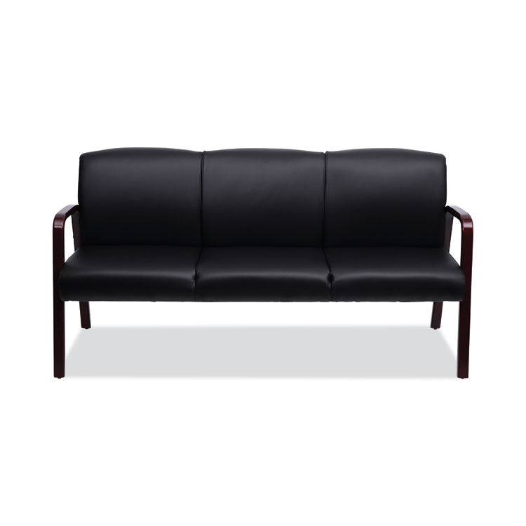 Alera Reception Lounge WL Series 3-Seat Sofa, 65.13" x 26.13" x 33", Black