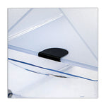 Stackable Cube Organizer, Divided, 2 Compartments, Plastic, 6 x 6 x 6, Clear