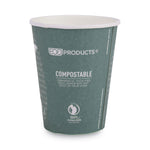 World Art Renewable and Compostable Insulated Hot Cups, 12 oz, Paper, Brown/White, 40/Pack, 15 Packs/Carton