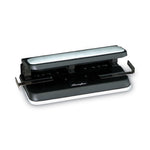32-Sheet Easy Touch Two- To Three-Hole Punch With Cintamatic Centering, 9/32" Holes, Black/gray