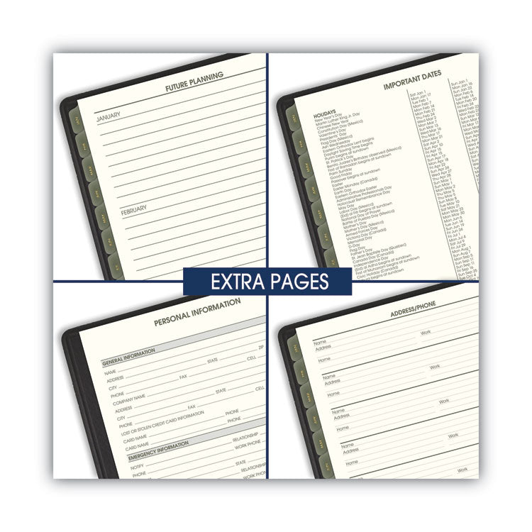 Recycled Monthly Planner, 11 x 9, Black Cover, 13-Month: Jan 2025 to Jan 2026