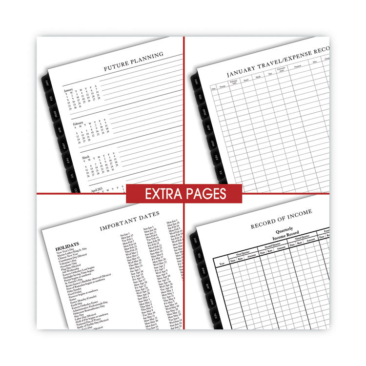 Executive Weekly/Monthly Planner Refill with Hourly Appointments, 8.75 x 6.88, White Sheets, 12-Month (Jan to Dec): 2025