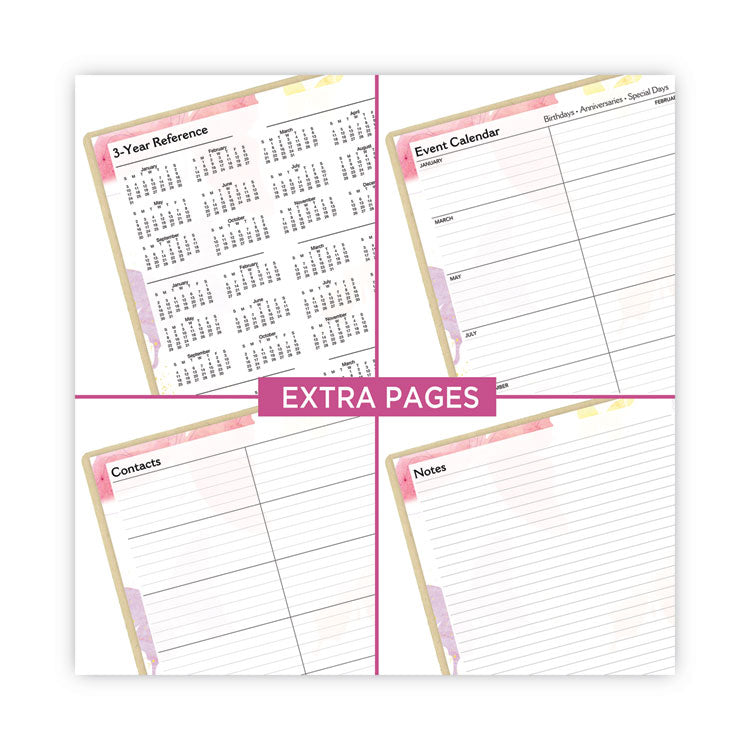 Watercolors Weekly/Monthly Planner, Butterflies Artwork, 11 x 8.5, Multicolor Cover, 12-Month (Jan to Dec): 2025