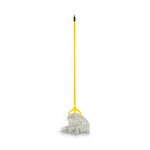 Quick Change Side-Latch Plastic Mop Head Handle, 60" Aluminum Handle, Yellow