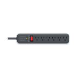 Guardian Surge Protector, 6 AC Outlets, 15 ft Cord, 540 J, Gray