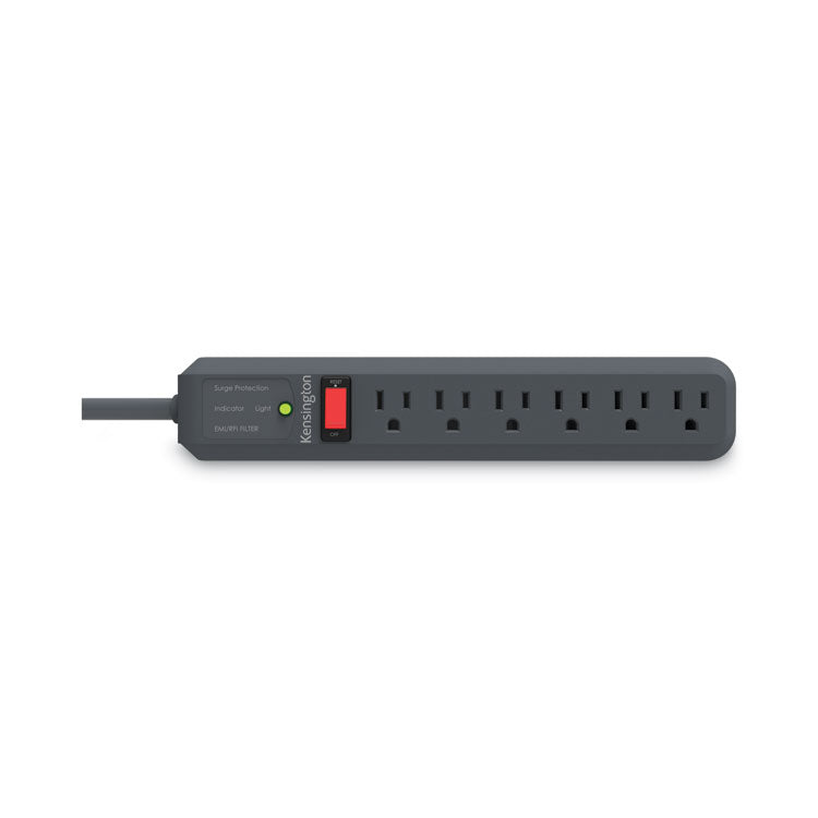 Guardian Surge Protector, 6 AC Outlets, 15 ft Cord, 540 J, Gray