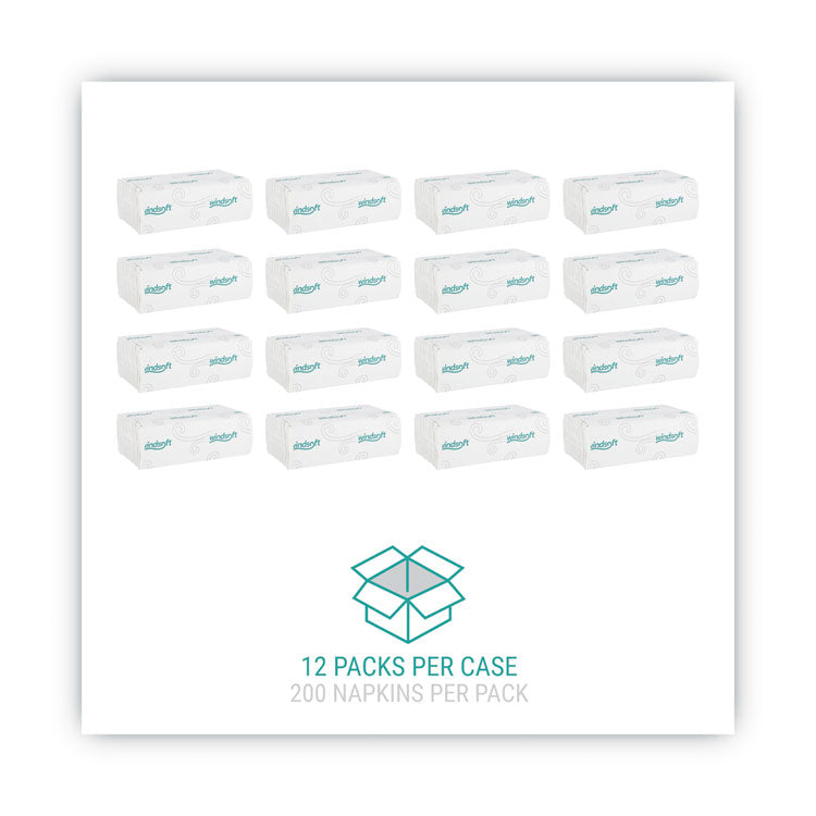 C-Fold Paper Towels, 1-Ply, 10.2 x 13.25, White, 200/Pack, 12 Packs/Carton