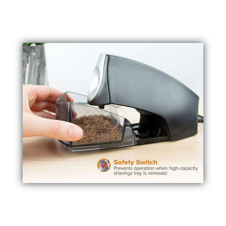 Personal Electric Pencil Sharpener, Ac-Powered, 4.25 X 8.4 X 4, Black