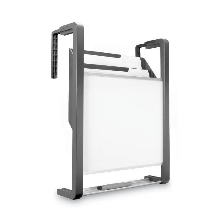 Hanging File Pocket with Dry Erase Board, 3 Sections, Letter Size, 15" x 4", x 20", Black