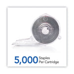 Cartridge Staples, 0.25" Leg, 0.5" Crown, Steel, 5,000/box