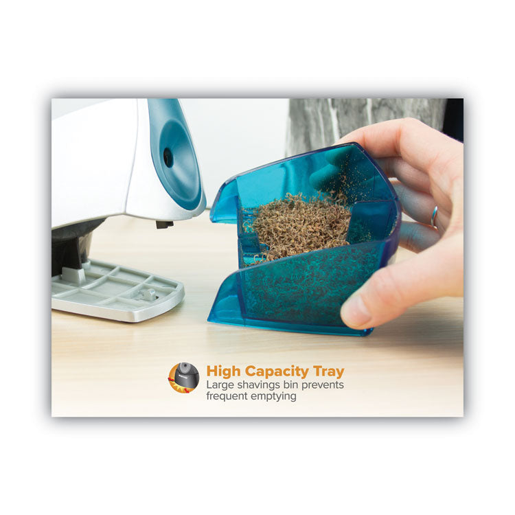 Personal Electric Pencil Sharpener, Ac-Powered, 4.25 X 8.4 X 4, Blue