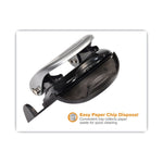 20-Sheet Ez Squeeze Two-Hole Punch, 9/32" Holes, Black/silver