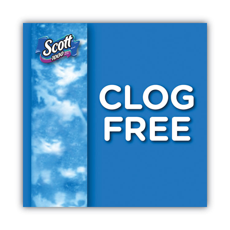 Toilet Paper, Septic Safe, 1-Ply, White, 1,000 Sheets/Roll, 12 Rolls/Pack, 4 Pack/Carton