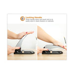 40-Sheet Ez Squeeze Two-Hole Punch, 9/32" Holes, Black/silver