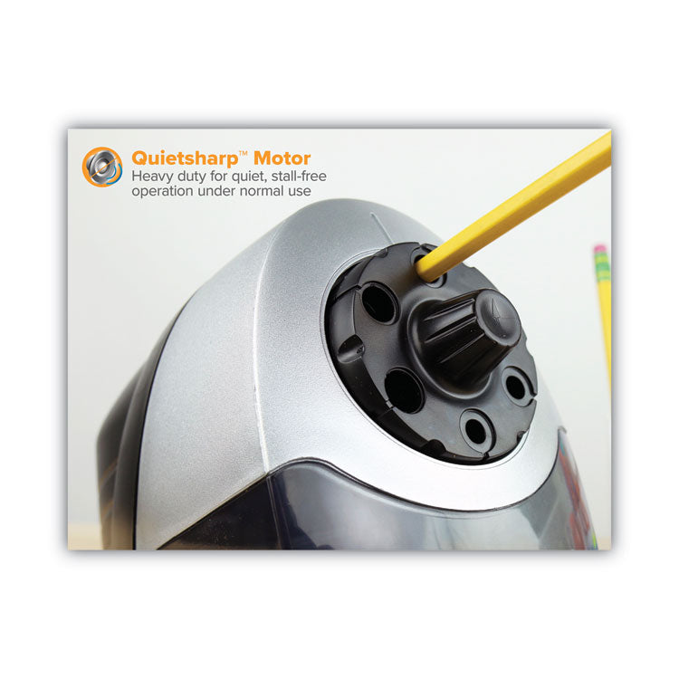 Super Pro 6 Commercial Electric Pencil Sharpener, Ac-Powered, 6.13 X 10.69 X 9, Gray/black