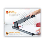 Antimicrobial 215-Sheet Extra Heavy-Duty Stapler, 215-Sheet Capacity, Black