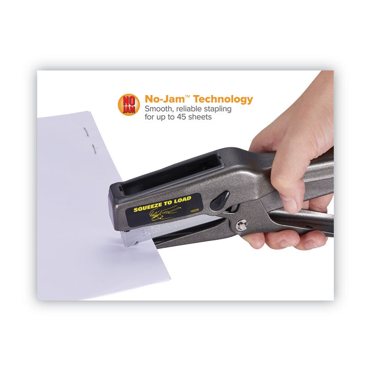 B8 Xtreme Duty Plier Stapler, 45-Sheet Capacity, 0.25" To 0.38" Staples, 2.5" Throat, Black