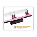 12-Sheet EZ Squeeze InCourage Three-Hole Punch, Breast Cancer Awareness, 9/32" Holes, Pink