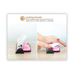 12-Sheet EZ Squeeze InCourage Three-Hole Punch, Breast Cancer Awareness, 9/32" Holes, Pink