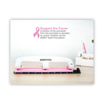12-Sheet EZ Squeeze InCourage Three-Hole Punch, Breast Cancer Awareness, 9/32" Holes, Pink