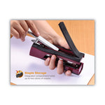 Dynamo Stapler, 20-Sheet Capacity, Wine Metallic