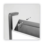 Hanging File Pocket with Dry Erase Board, 3 Sections, Letter Size, 15" x 4", x 20", Black