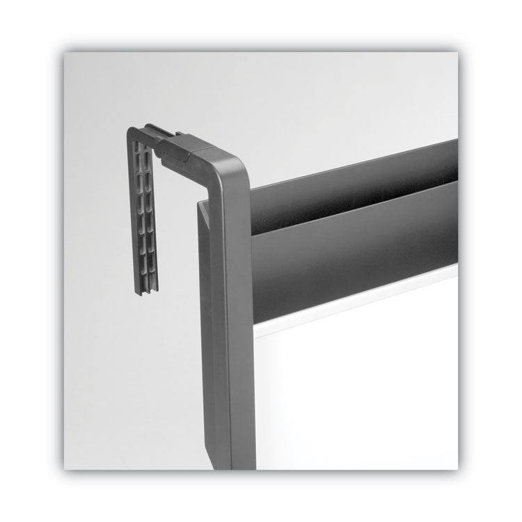 Hanging File Pocket with Dry Erase Board, 3 Sections, Letter Size, 15" x 4", x 20", Black