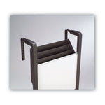 Hanging File Pocket with Dry Erase Board, 3 Sections, Letter Size, 15" x 4", x 20", Black