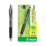Precise Gel BeGreen Gel Pen, Retractable, Fine 0.7 mm, Black Ink, Smoke Barrel, Dozen