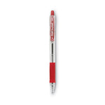 Easytouch Ballpoint Pen, Retractable, Fine 0.7 Mm, Red Ink, Clear Barrel, Dozen